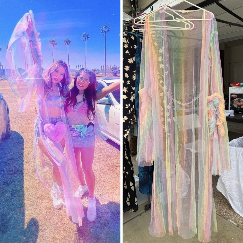 Festival Rainbow Sheer Fairy Cover-Up